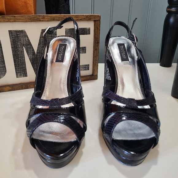 WHBM Vera Platform Slingback Heels Size 8.5 - Picture 2 of 11